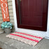 Five Stripe - Light Tan with Nantucket Red Stripes Rope Mat