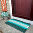 Five Stripe Rope Mat - Dark Green, Teal, & Seafoam