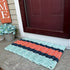 Five Stripe Rope Mat - Seafoam, Navy, & Orange
