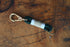 Dark Green Key Chain with White & Gold Whipping