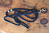 Navy Dog Leash with White & Navy Whipping