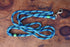 Multi Green Dog Leash with Dark Green & Lime Green Whipping
