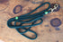 Dark Green Dog Leash with Dark Green & Lime Green Whipping