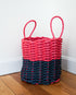 2 Stripe Maine Rope Mat Basket